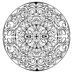 watercolor ornament mandala floral