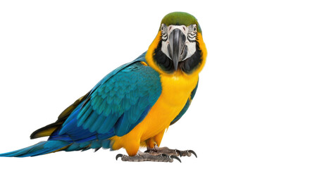 Isolated Colorful parrot against seamless backdrop beautiful macaw tropical animal bird