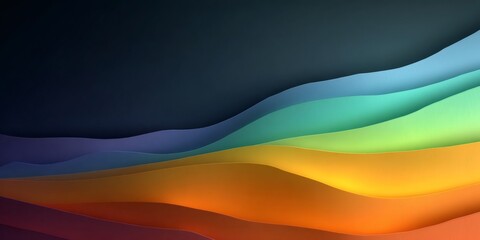 Abstract flowing waves forming a colorful gradient background