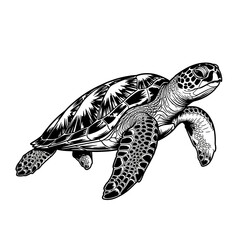 Obraz premium sea turtle vector illustration