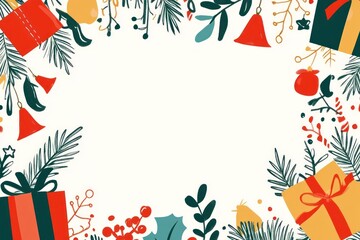 Simple Christmas frame illustration background christmas.