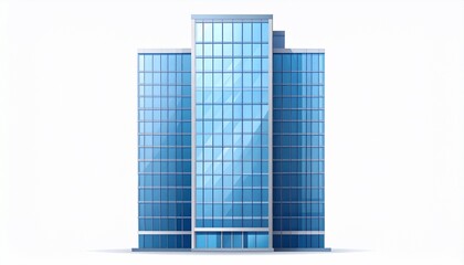 Obraz premium Modern architectural building illustration on a clean white background for design purposes