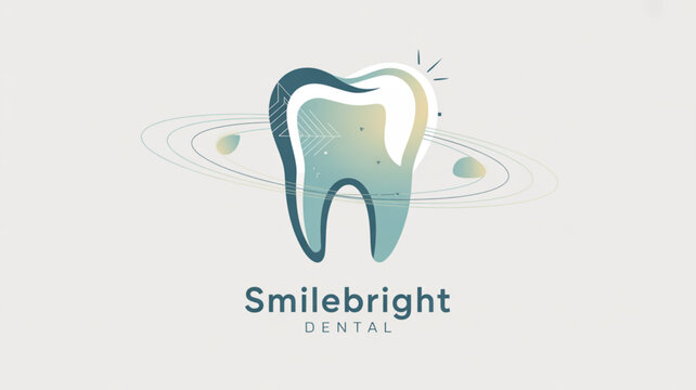 Smilebright dental logo design for dentist and orthodontist clinic branding and marketing materials needs here