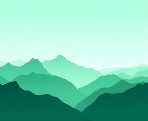 Obraz premium 미니멀 산실루엣 웹배경 녹색혼합