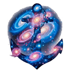 Galaxy Anchor, isolated on transparent background
