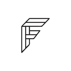 A creative vector logo design with "F" letter .	