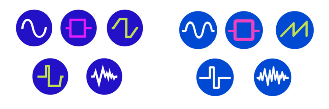 Diverse abstract waveforms and electrical signals for technology, communication, and scientific applications