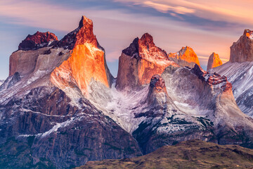 Nice view of Torres Del Paine National Park, Chile.