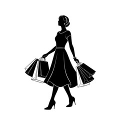 girl with shopping bags