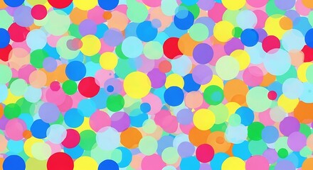 Colorful Abstract Composition of Overlapping Circles and Dots.