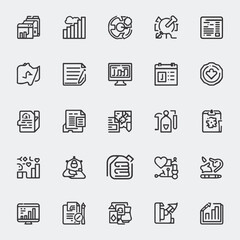 Shopping and business icons set for web and design