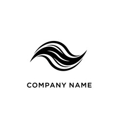 Fototapeta premium Elegant Wave Logo Design with Flowing Lines for Modern Brand Identity.