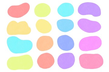 カラフルな手描きのシェイプ