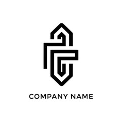 Modern Geometric Logo Design with Interlocking Shapes for Brand Identity.