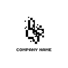 Pixelated Butterfly Logo Design with a Modern and Abstract Aesthetic.