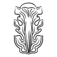 Obraz premium Hand drawing decorative vector swirl design element