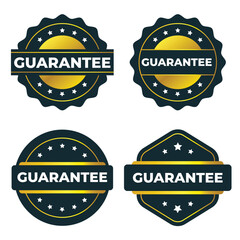 Guarantee Seals. Gold and Dark Blue Premium Quality Badges