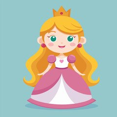 design logo vector icon cartoon mascot character princess