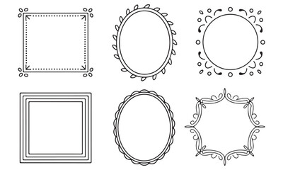 Hand-Drawn Decorative Frames Collection