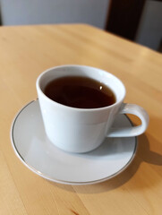 Hot Tea on a Wooden Table
