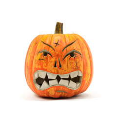 halloween, pumpkin, orange, autumn, holiday, lantern, face, jack, isolated, october, scary, evil, jack-o-lantern, horror, decoration, fall, smile, vegetable, symbol, season, carved, carving, jack o la
