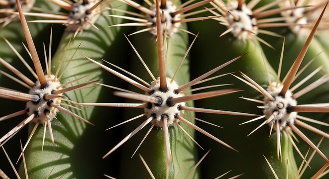 Closeup of Cactus Spines and Areoles.