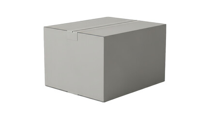 Naklejka premium Isolated cardboard box stands alone, awaiting its contents, set against a black background.