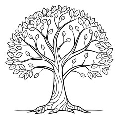 abstract tree with roots