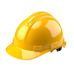 Fototapeta premium Professional Bright Yellow Construction Hard Hat Isolated on White Background