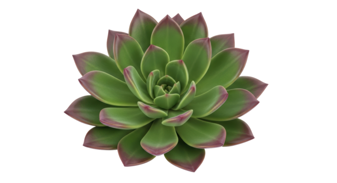 Isolated succulent plant rosette, healthy Echeveria Perle von Nurnberg ready to plant