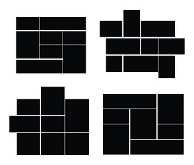 Photo collage mockup frame. Photo album template for banner, poster, mockup, flyer, brochure, booklet, memory wall.