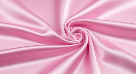 Elegant Swirls of Pink Satin Fabric - A Luxurious Texture.