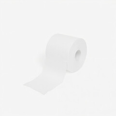 bandage roll, white gauze texture, white background, product style