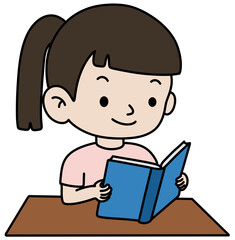 Girl reading a book