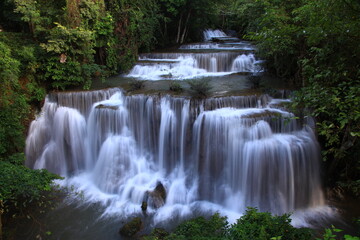Huay Mae Khamin Waterfall is originated from Kala mountain range. The waterfall is situated on the...