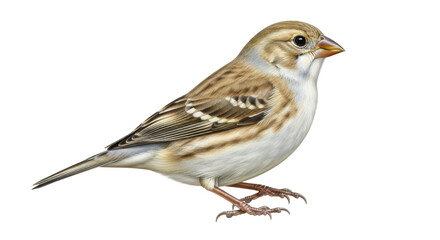 Isolated Sparrow perched, artistic depiction of a small bird from the Emberizidae family