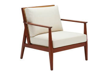 Isolated lounge chair features a sleek modern design, made with high quality materials for comfort