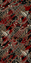Full Frame Shot Of Traditional Patterned Indonesian Batik