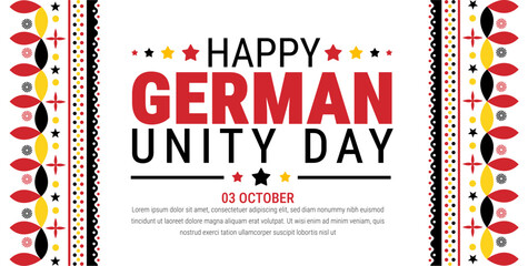 germany or german unity day background, banner, card or poster design template is observed every year during October, to raise awareness about the mission. Vector illustration.