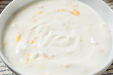 Homemade Healthy Peach Yogurt