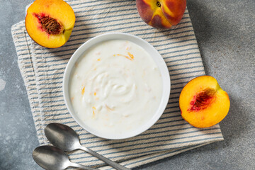 Homemade Healthy Peach Yogurt