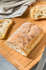 Homemade Crusty Ciabatta Bread Loaf