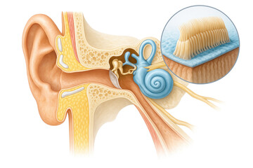 Human Ear Anatomy Illustration