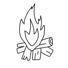vector illustration of a fire