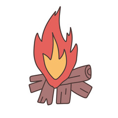 vector illustration of a fire