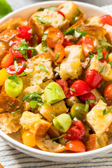 Homemade Classic Italian Panzanella Salad