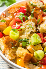 Homemade Classic Italian Panzanella Salad