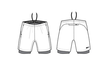 2LAYERED  SHORTS PANTS