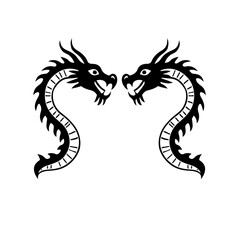 black dragon vector illustration