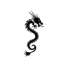 Fototapeta premium black dragon vector